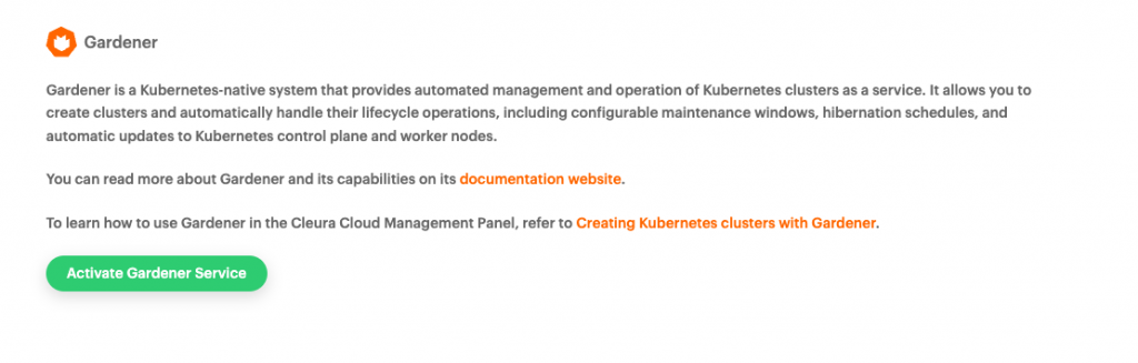 Container management with Cleura